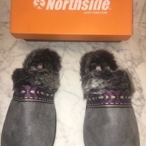 Northside Women's Slipper, Grey/Purple, Size 8